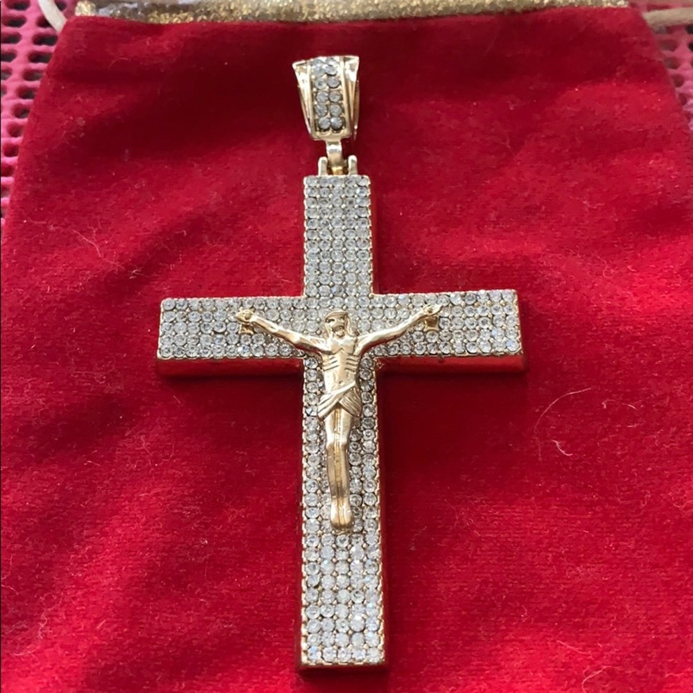 Gold and Silver Cross Pendant